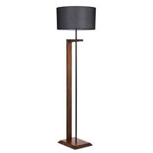 Giga Meubel - Vloerlamp Zwart|Walnoot - 45x45x163cm - Menekse