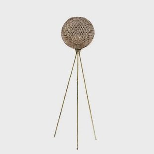 Giga Meubel - Vloerlamp Goud Metaal - 35x35x138cm - Pied