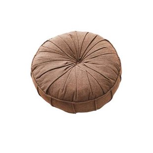 Giga Meubel - Poef Bruin Teddy - 60x60x20cm - Vintage