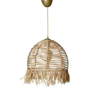 Giga Meubel - Hanglamp Beige Hout - 30x30x80cm - Regner