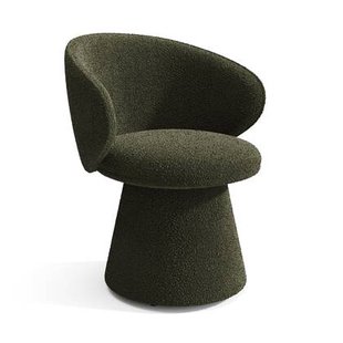 180° draaibare fauteuil met kaki badstof zitting