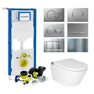 Geberit up320 Toiletset RapoWash Basic By Geberit | Met Bidetspoeler | Sigma Drukplaat