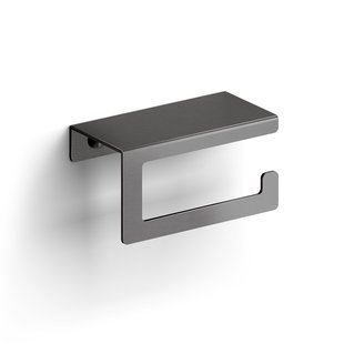 Fold toiletrolhouder met cover, gunmetal geb. PVD