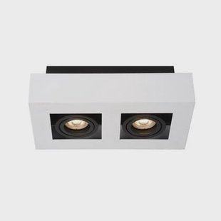 Lucide XIRAX Plafondspot - Wit - 2 x GU10 Lucide XIRAX Plafondspot - Wit - 2 x GU10