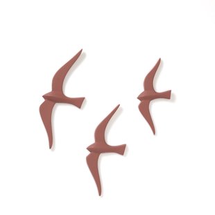 Set van 3 decoratieve vogels voor aan de wand, Tuga