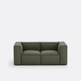 Moduleerbare bank, 2-zit, getextureerde stof, Seven