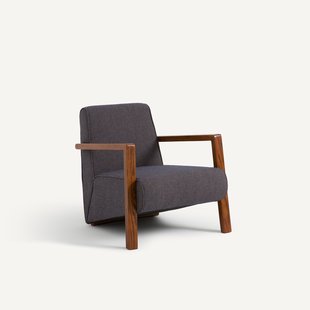 Fauteuil in wol en polyester Sanami