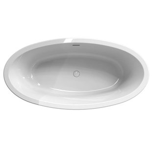 Xenz Britt vrijstaand bad - 190x94x60 - incl. sleuf overloop/afvoer - Acryl - wit glans 7004-01-S01