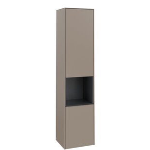 Villeroy & Boch Subway 3.0 Hoge kast - 171x40x36.2cm - 2 deuren - Taupe C58802VM