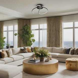 Milagro Lighting LED plafondlamp Delta, metaal, zwart, 4.000 K