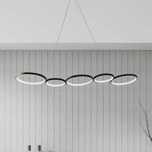 Milagro Lighting LED hanglamp Olympia, metaal, zwart, 4.000 K