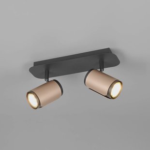 Trio Lighting Plafondspot Gillan, coffee, 2-lamps, metaal, GU10