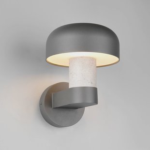 Trio Lighting Buitenwandlamp Fraser, grijs/betonlook, aluminium, IP54, E27