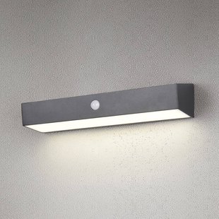 Reality Leuchten Silves wandlamp op zonne-energie, zwart, sensor, IP44