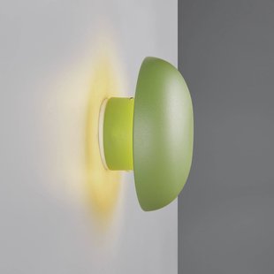 Reality Leuchten LED wandlamp Davey, groen, dimbaar, Ø 15,5 cm