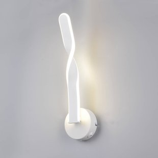 Reality Leuchten LED wandlamp Ginko, wit mat, metaal, hoogte 45,5 cm