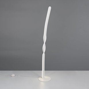 Reality Leuchten LED vloerlamp Ginko, wit mat, metaal, hoogte 110 cm