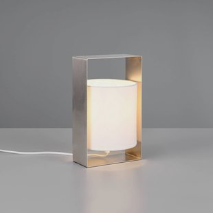 Reality Leuchten Tafellamp Pail, nikkel mat, metaal, hoogte 27 cm