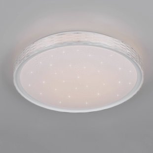 Reality Leuchten LED plafondlamp Varda, wit, Ø 39 cm, afstandsbediening