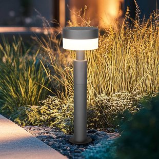 Trio Lighting LED sokkellamp Mackenzie, hoogte 50 cm, antraciet, gegoten aluminium