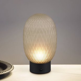 Trio Lighting LED tafellamp Facette, groen, USB, glas,