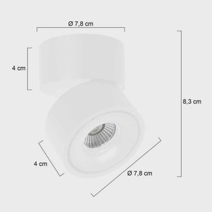 Steinhauer LED plafondspot Fez, wit, 1-lamp, metaal, zwenkbaar