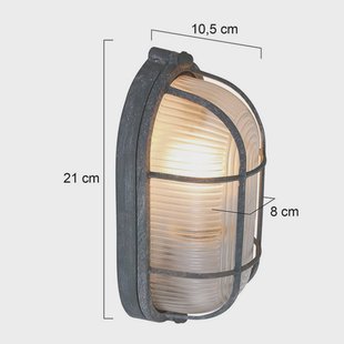 Steinhauer Plafondlamp Lisanne, grijs, ovaal, metaal, glas, E27