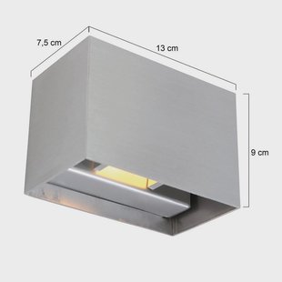 Steinhauer LED wandlamp Muro 3365, staalgrijs, hoekig, G9, 2.700 K