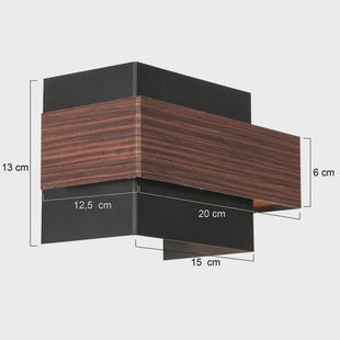 Steinhauer LED wandlamp Muro 3368, houtlook, up/down, G9, 2.700 K