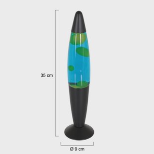Steinhauer Lava lamp Volcan 3116, zwart, groenblauwe vloeistof, E14