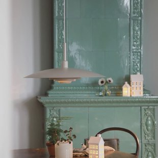 Markslöjd hanglamp Piny, beige, Ø 57 cm, metaal, E27