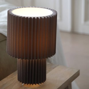 Markslöjd tafellamp Catis, grijs, 32 cm hoog, textiel, E27