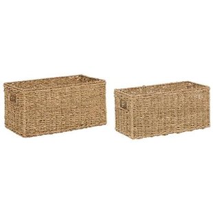 Beliani - DONGHA - Manden set van 2 - Natuurlijk - Zeegras