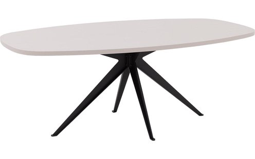 Goossens Eettafel Fenix, Semi ovaal 200 x 120 cm
