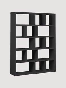 Boekenkast Berlin 5 Levels 150 - zwart gelakt