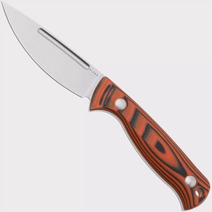 Kizer Vanguard Evenki 2, 1098A1 Stonewashed AEB-L, Orange Black G10, vaststaand mes, Azo design