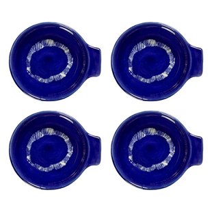 Serax Feast By Ottolenghi Tapassschaal 7,5x9 Set Van 4 Dark Blue/White Stripes