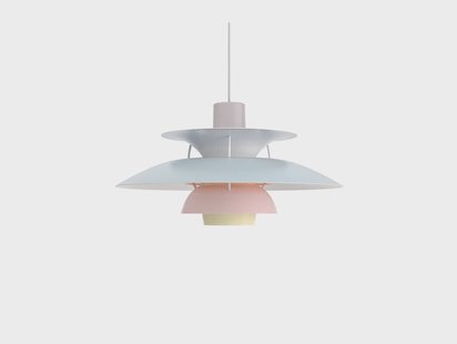 Louis Poulsen - PH 5 hanglamp Pastels Oyster/Blue/Rose