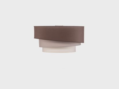Trio Plafondlamp Ø60 Cappuccino/Ecru/Grijs Trio Max Euluna - Woonkamer - Modern - Stof - Rond