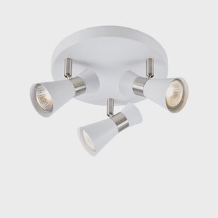 Markslöjd - Folie Round 3 Plafondlamp Wit/Nickel