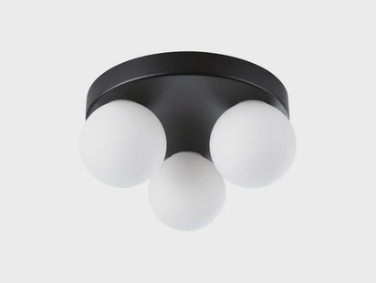 Paulmann - Gove 3 Plafondlamp IP44 Dim. Matt Zwart/Satin