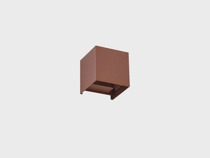 Lindby - Nivar Square LED Buiten Wandlamp Rust Brown
