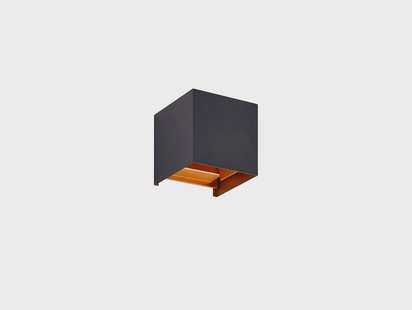 Lindby - Nivar Square LED Buiten Wandlamp Black/Gold