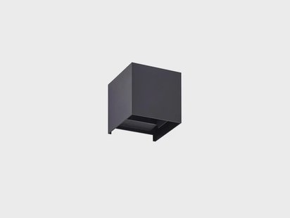 Lindby - Nivar Square LED Buiten Wandlamp Black