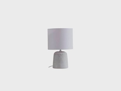 Thalassia Tafellamp Ø26 Grey/White Lindby - Slaapkamer - Landhuis / Rustiek - Keramiek - 1 lamp