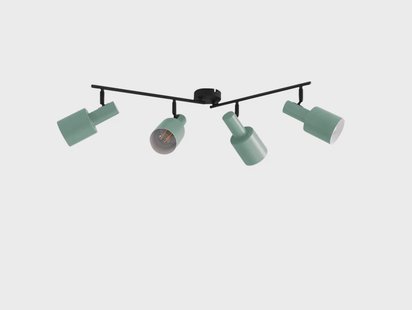Lindby - Ovelia 4 Plafondlamp Green/Black