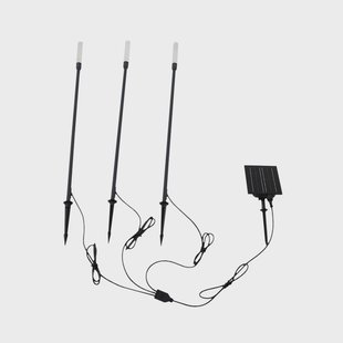 Lindby - Balian Zonnecellamp w/Grondpin 3 pcs. Zwart