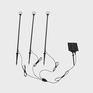 Lindby - Freydis Zonnecellamp w/Grondpin 3 pcs. Zwart