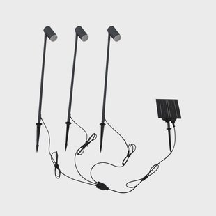 Lindby - Myric Zonnecellamp w/Grondpin 3 pcs. Zwart