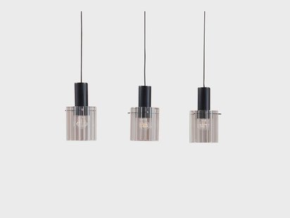 Lucande - Eirian 3 Hanglamp Clear/Black